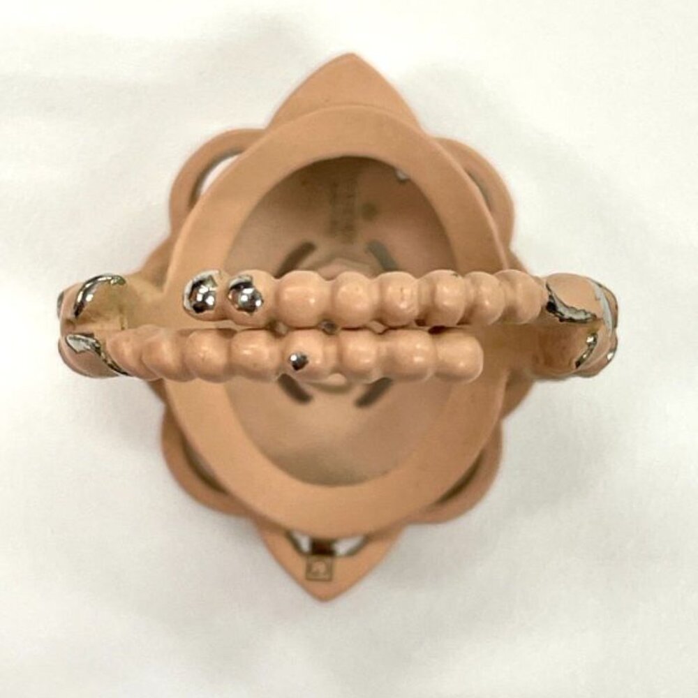 Gucci Michele Period Stone Faux Pearl Flower Ring 14 Ring - Picture 3 of 10